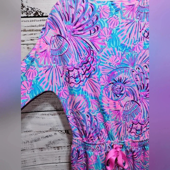 Lilly Pulitzer Sheera One-Shoulder Jumpsuit XS Shelleidoscope Stretchy Comfy - Picture 3 of 8